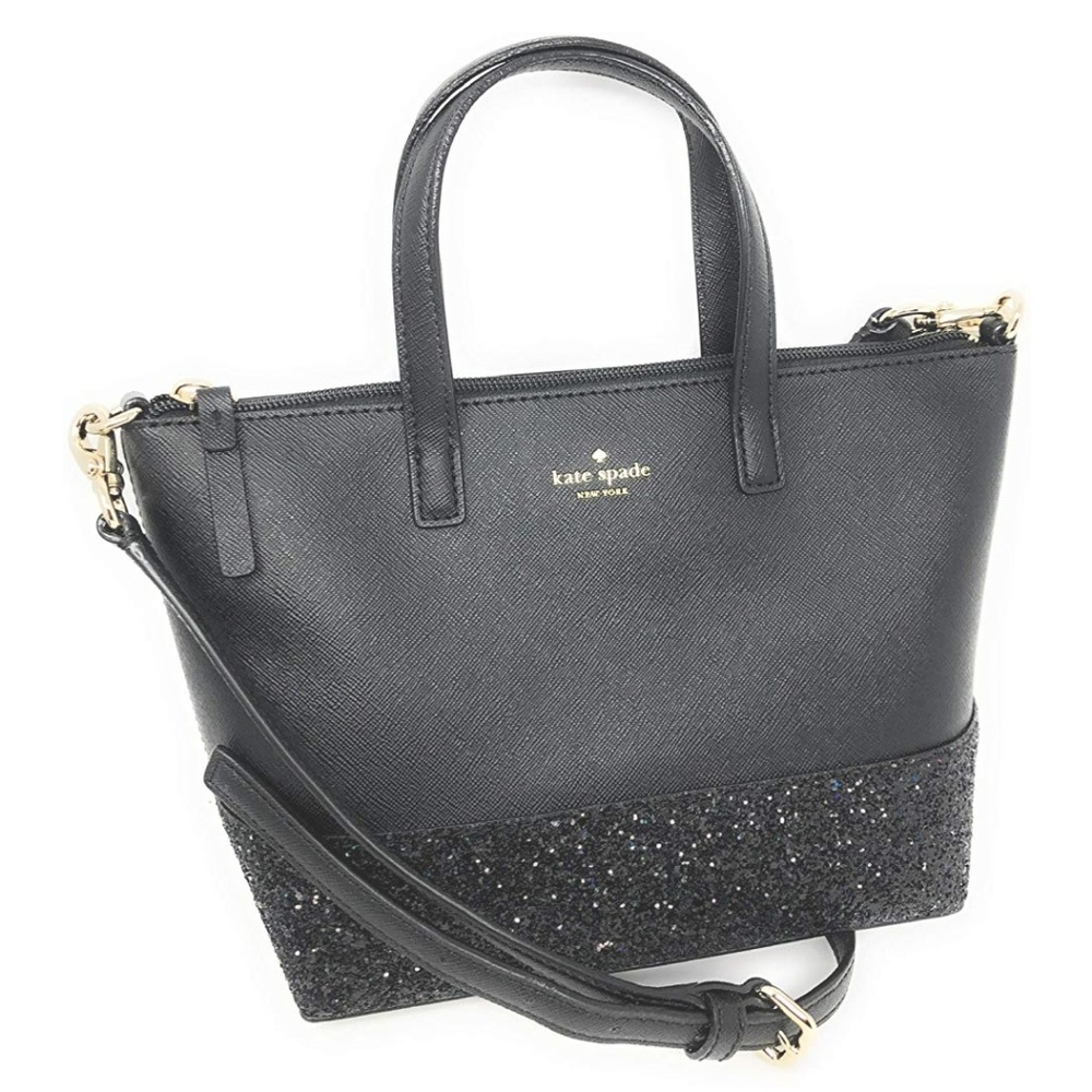 Kate Spade Black Glitter Purse and Card Holder